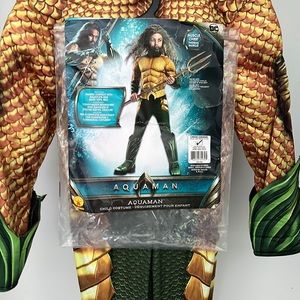 Aquaman Costume. Muscle Chest 1pc Suit & Belt